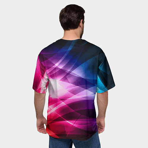 Мужская футболка оверсайз Красочная абстрактная композиция Colorful abstract / 3D-принт – фото 4