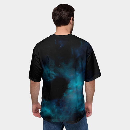 Мужская футболка оверсайз Stellaris космический корабль / 3D-принт – фото 4