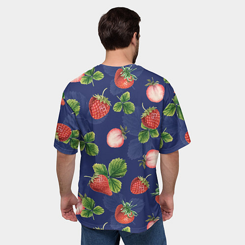 Мужская футболка оверсайз Сладкая Клубника / 3D-принт – фото 4