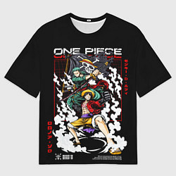 Футболка оверсайз мужская МУГИВАРА ЛУФФИ И ЗОРО Ван Пис, цвет: 3D-принт