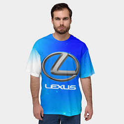 Футболка оверсайз мужская ЛЕКСУС - Космос, цвет: 3D-принт — фото 2