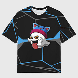 Футболка оверсайз мужская Милое приведение в шапочке, цвет: 3D-принт