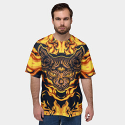 Футболка оверсайз мужская Сфинкс Третий глаз, цвет: 3D-принт — фото 2