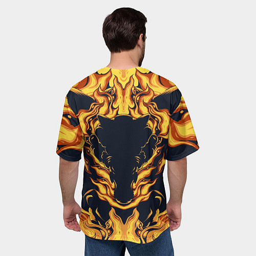 Мужская футболка оверсайз Сфинкс Третий глаз / 3D-принт – фото 4