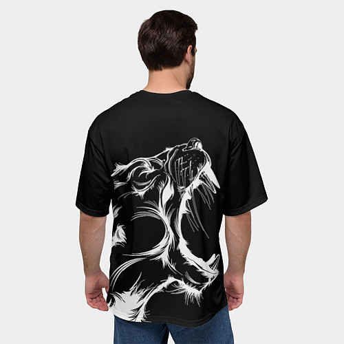 Мужская футболка оверсайз Im angry! Cougar / 3D-принт – фото 4