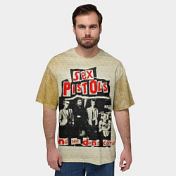 Футболка оверсайз мужская We Dont Care - Sex Pistols, цвет: 3D-принт — фото 2