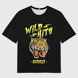 Мужская футболка оверсайз Горячие хиты лета и тигры