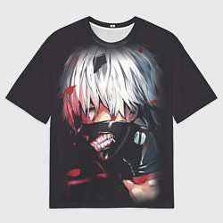 Футболка оверсайз мужская Токийский Гуль-темное фэнтези, цвет: 3D-принт