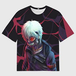 Мужская футболка оверсайз Токийский Гуль-лицо в маске