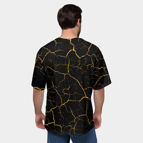 Мужская футболка оверсайз Имя Антон и зологой герб РФ / 3D-принт – фото 4