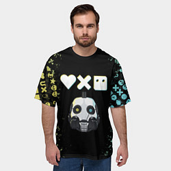 Футболка оверсайз мужская Love, Death and Robots Pattern, цвет: 3D-принт — фото 2