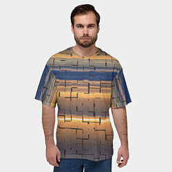 Футболка оверсайз мужская Мозаика цветная colored mosaic, цвет: 3D-принт — фото 2