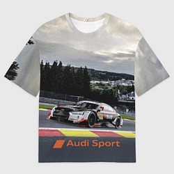 Футболка оверсайз мужская Audi Sport Racing team Ауди Спорт Гоночная команда, цвет: 3D-принт