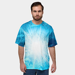 Футболка оверсайз мужская Лед Вспышка света, цвет: 3D-принт — фото 2