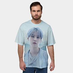 Футболка оверсайз мужская MIN YOONGI BTS YET TO COME, цвет: 3D-принт — фото 2