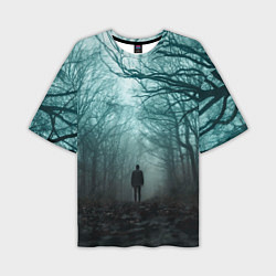Мужская футболка оверсайз Парень в лесу