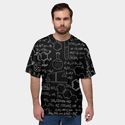 Футболка оверсайз мужская Химия -формулы, цвет: 3D-принт — фото 2