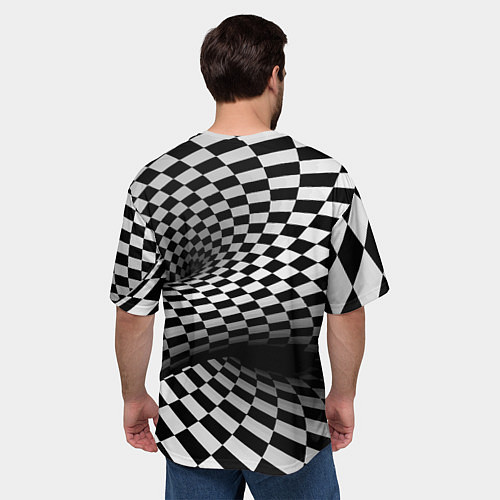Мужская футболка оверсайз Геометрическая объёмная композиция Авангард / 3D-принт – фото 4