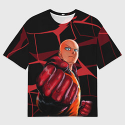 Футболка оверсайз мужская Ванпанчмен- человек одного удара, цвет: 3D-принт