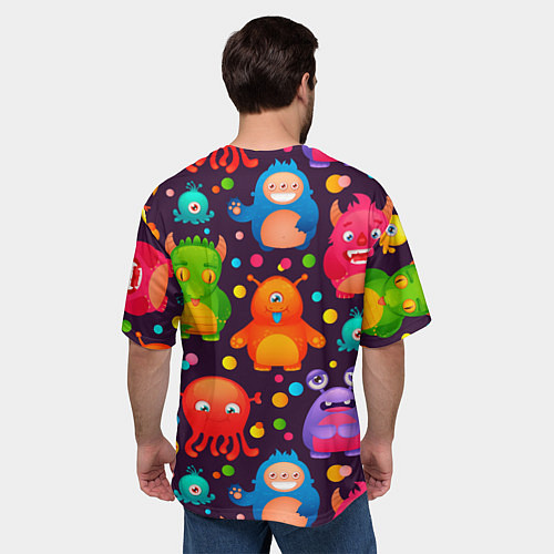 Мужская футболка оверсайз CHARMING MONSTERS / 3D-принт – фото 4