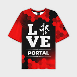 Футболка оверсайз мужская Portal Love Классика, цвет: 3D-принт