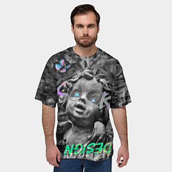 Футболка оверсайз мужская Angel and butterfly, цвет: 3D-принт — фото 2