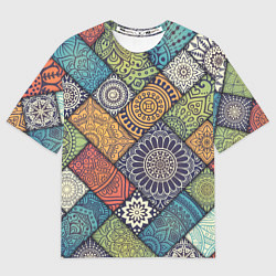Футболка оверсайз мужская Мандала орнамент, цвет: 3D-принт