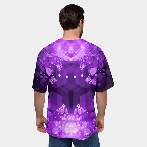 Мужская футболка оверсайз Crystal Galaxy / 3D-принт – фото 4
