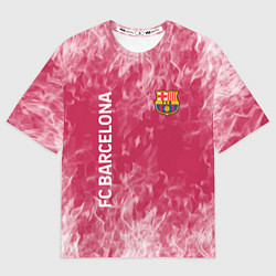 Футболка оверсайз мужская Barcelona Пламя, цвет: 3D-принт