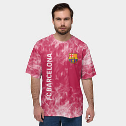 Футболка оверсайз мужская Barcelona Пламя, цвет: 3D-принт — фото 2