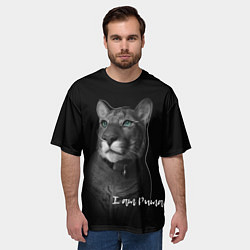 Футболка оверсайз мужская I am puma, цвет: 3D-принт — фото 2