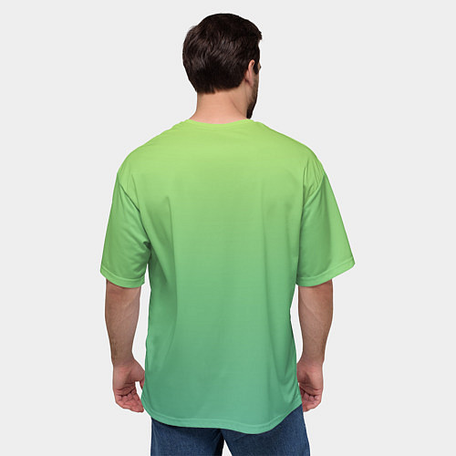Мужская футболка оверсайз Shades of Green GRADIENT / 3D-принт – фото 4