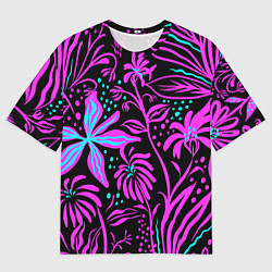 Футболка оверсайз мужская Цветочная композиция Fashion trend, цвет: 3D-принт