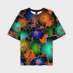 Футболка оверсайз мужская Vanguard floral pattern Summer night Fashion trend, цвет: 3D-принт