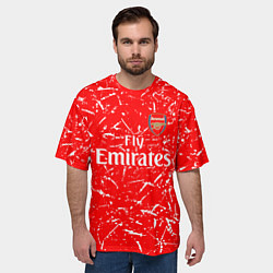 Футболка оверсайз мужская Arsenal fly emirates sport, цвет: 3D-принт — фото 2