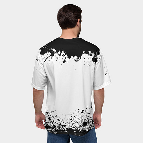 Мужская футболка оверсайз Инь Янь Гранж / 3D-принт – фото 4