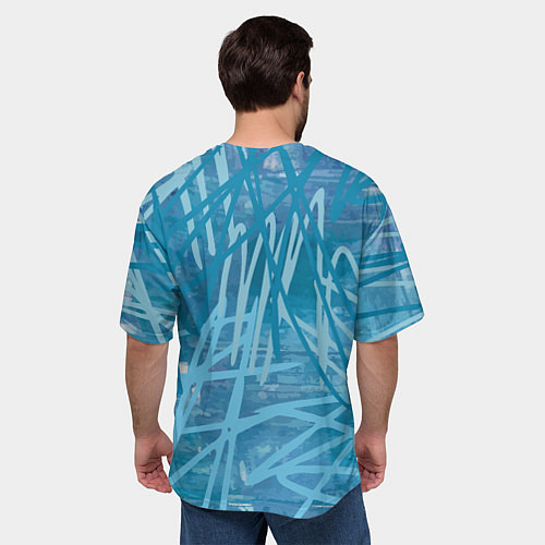 Мужская футболка оверсайз Небесный силуэт / 3D-принт – фото 4