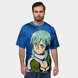 Футболка оверсайз мужская Синон из Sword Art Online, цвет: 3D-принт — фото 2