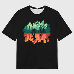 Футболка оверсайз мужская Stranger Things Wrong Side, цвет: 3D-принт