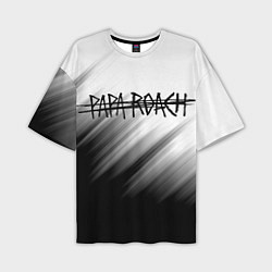 Мужская футболка оверсайз Papa roach Streak logo