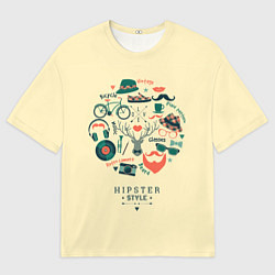 Мужская футболка оверсайз VINTAGE HIPSTER STYLE