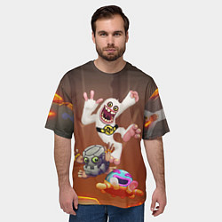 Футболка оверсайз мужская Барабамень, Мамунт и Палезатор, цвет: 3D-принт — фото 2