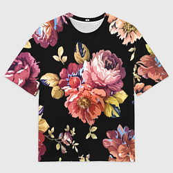 Футболка оверсайз мужская Розы в летней ночи Fashion trend, цвет: 3D-принт