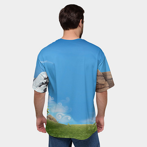 Мужская футболка оверсайз My singing monsters Избалолист Entbrat / 3D-принт – фото 4