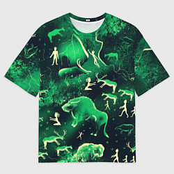 Мужская футболка оверсайз Альтернативная Альтамира зеленая