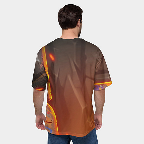 Мужская футболка оверсайз My singing monsters ЛАВАТЁКА / 3D-принт – фото 4