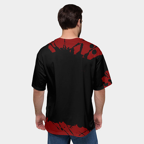 Мужская футболка оверсайз Надпись: сила в правде, а правда в том, что перед / 3D-принт – фото 4