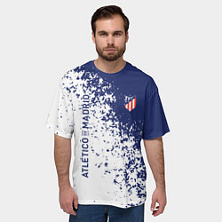 Футболка оверсайз мужская Atletico madrid football sport, цвет: 3D-принт — фото 2