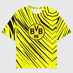 Футболка оверсайз мужская Borussia боруссия абстрактный фон желтый, цвет: 3D-принт
