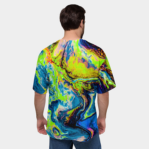 Мужская футболка оверсайз The Poisonous Palette / 3D-принт – фото 4